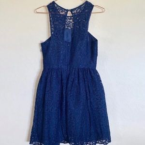 The Limited navy blue lace dress, EUC, size 0